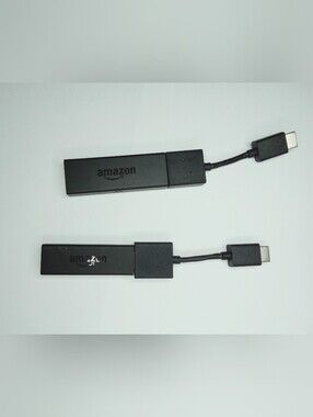 (2) Amazon Fire Sticks w/ USB Adapters 1st & 2nd Gen Streaming Tested No Remote